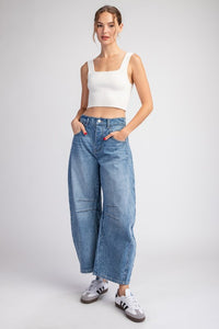 Mineral Washed Barrel Pants
