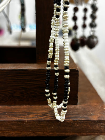 Lotus and Luna Beaded Anklet