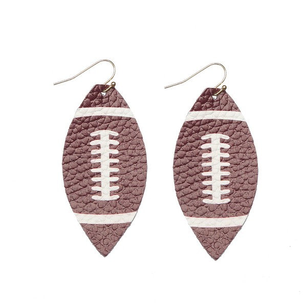 Football Leather Earrings