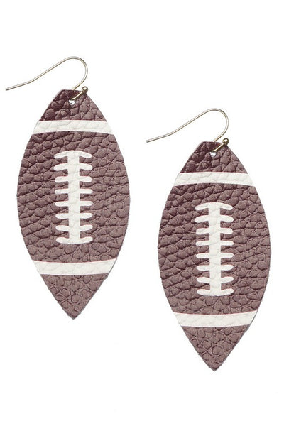 Football Leather Earrings