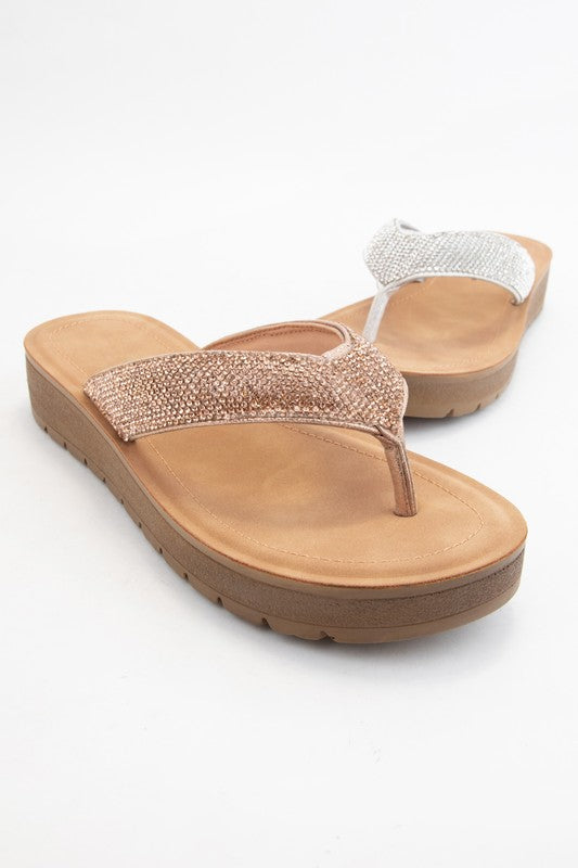 Comfy Bedazzled Penny Flip Flop