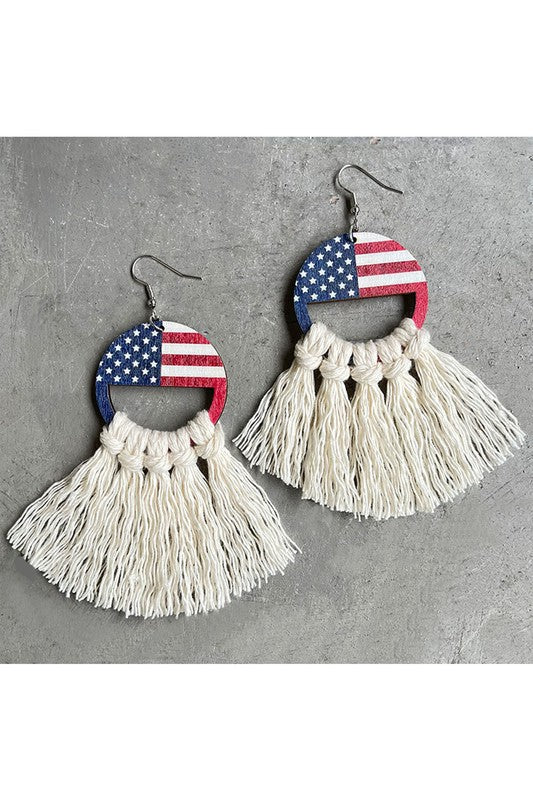 USA Tassel Earrings