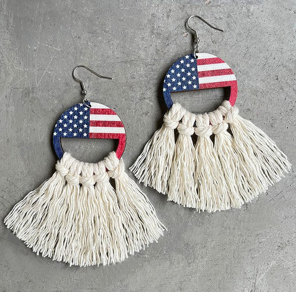 USA Tassel Earrings