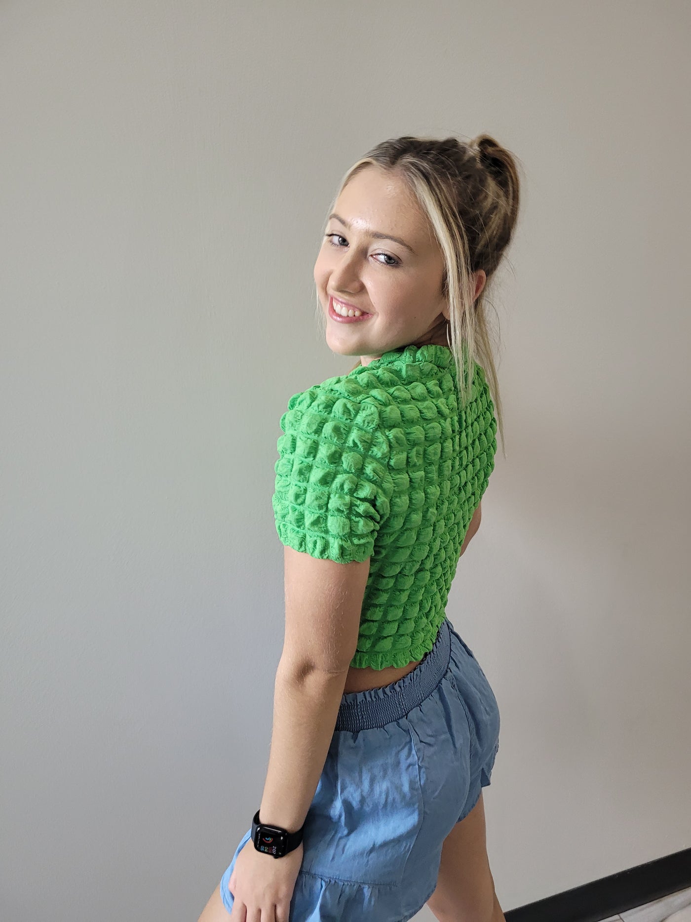 Bubble Burst Crop Top-Final Sale