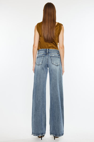 KanCan Mid Rise Wide Leg Stretch Jeans