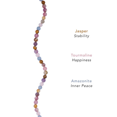 Lotus and Luna Peace + Happiness 4mm Healing Necklace
