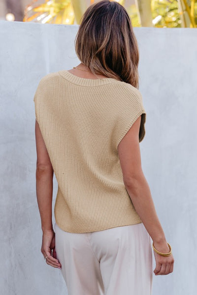 Short Sleeve Knit Sweater