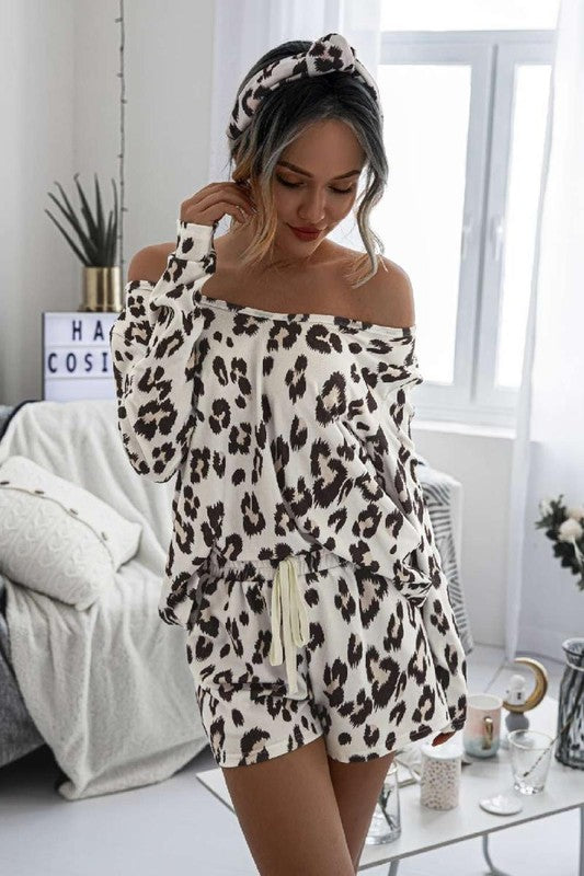 Leopard Print Pajama Set