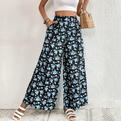 Printed Loud Pendant Wide Leg Pants