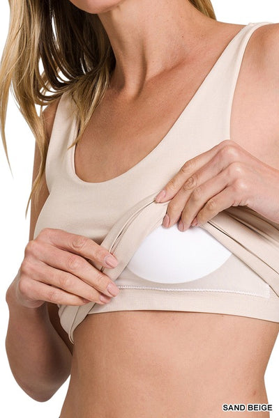Seamless Tank Top With Bra Padding