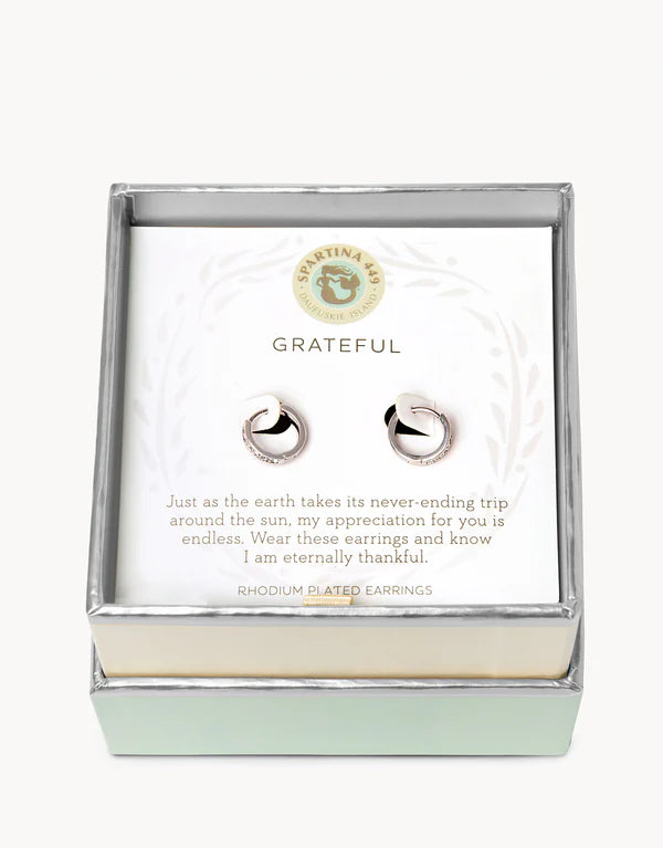 Sea La Vie Grateful Silver Earrings