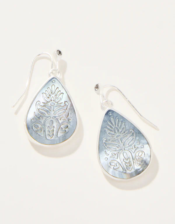 Spartina Willa Carved Earrings Silver