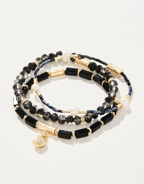 Spartina Sparkle Black Stretch Bracelet