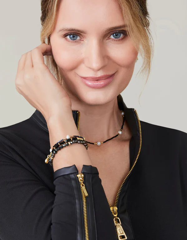 Spartina Sparkle Black Stretch Bracelet