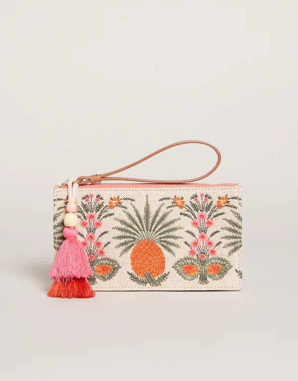 Spartina Pineapple Floral Wristlet