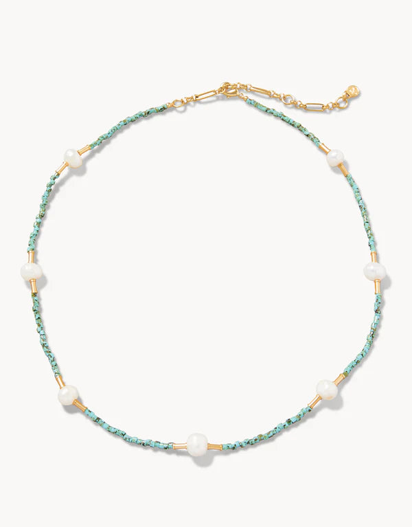 Spartina Pearl Bitty Bead Necklace Teal