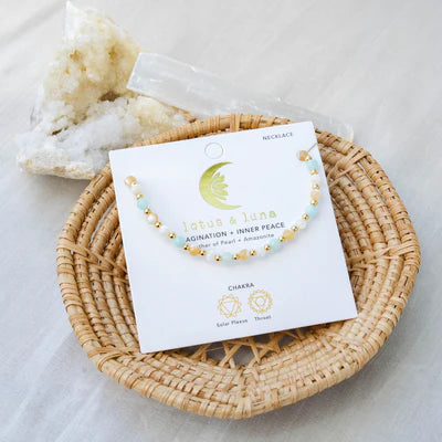 Lotus and Luna Imagination & Inner Peace 4mm Metal Accent Necklace