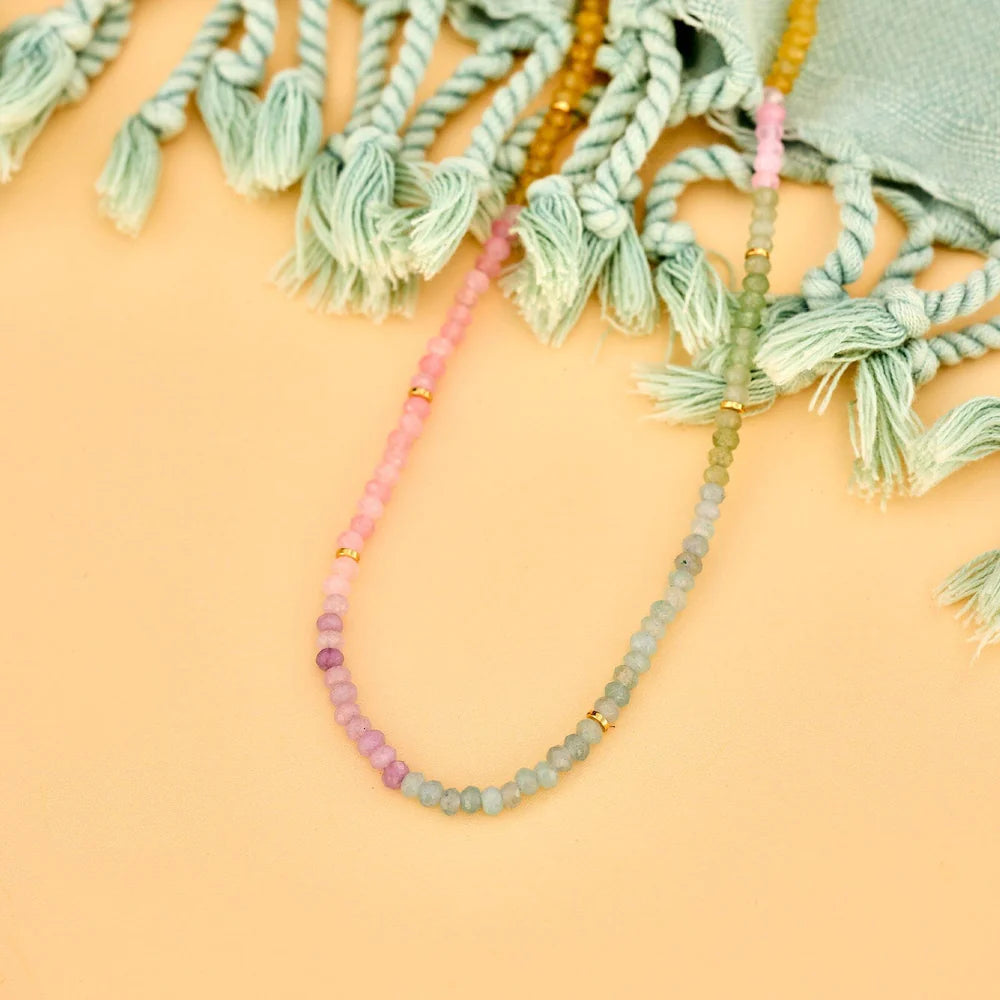 Pura Vida Ombre Rainbow Bead Choker