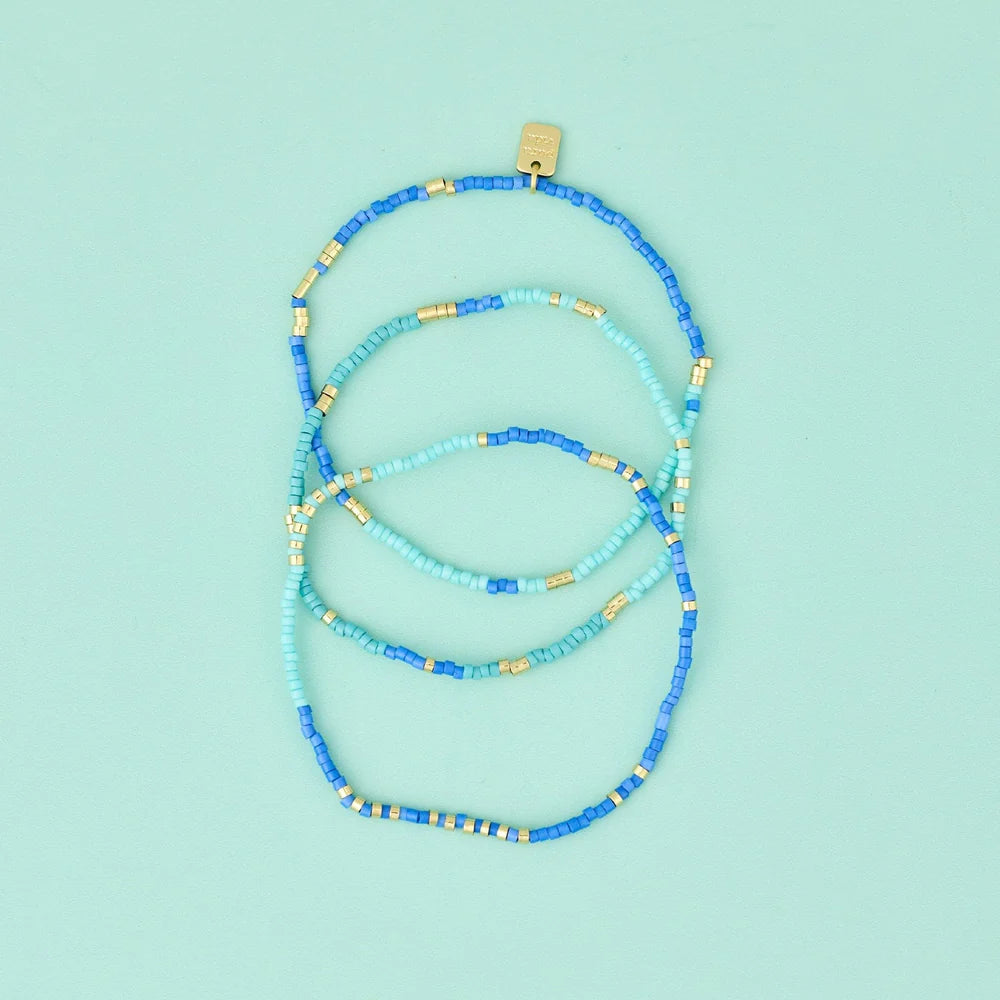 Pura Vida Out to Sea Bead Stretch Bracelet Set