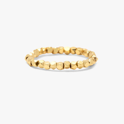 Pura Vida Gold Bead Stretch Ring