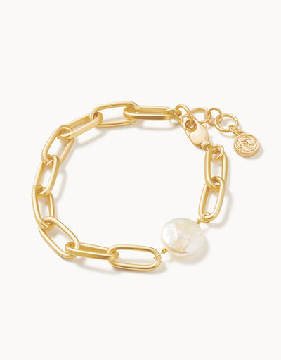 Spartina Coin Pearl Chain Bracelet Pearl