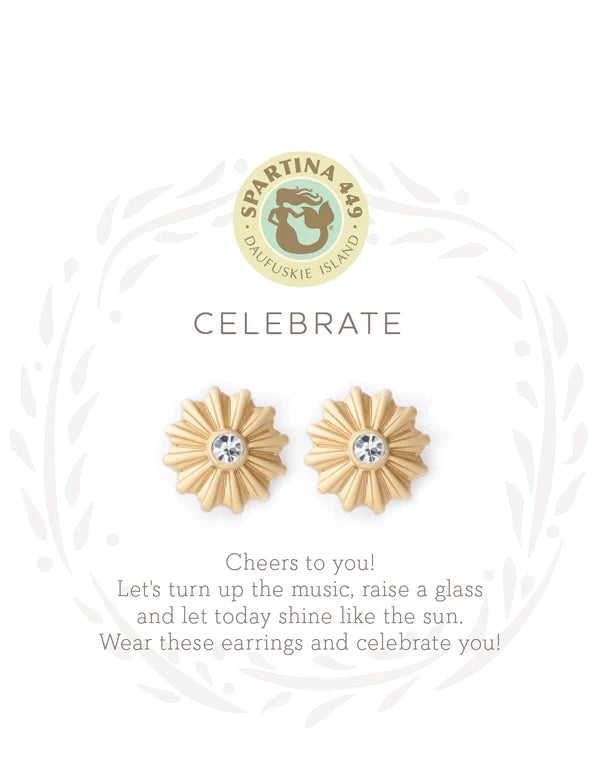 Sea La Vie Celebrate Gold Earrings