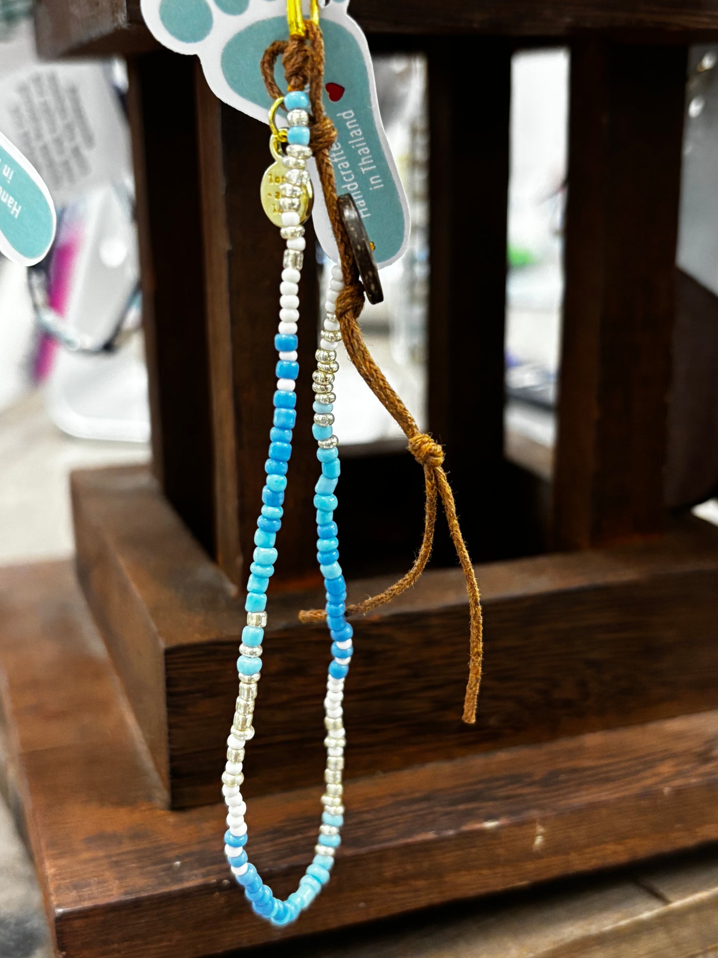 Lotus and Luna Beaded Anklet