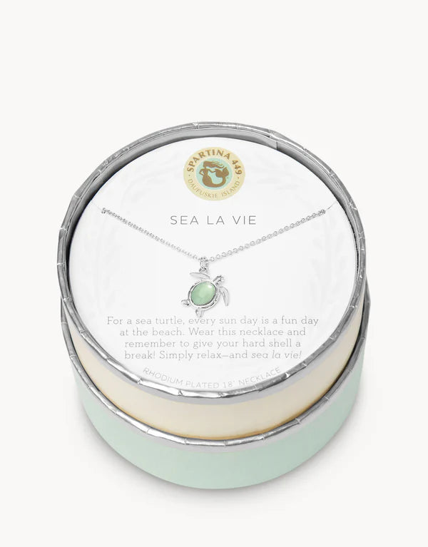 Spartina Silver Sea La Vie Sea Turtle Necklace