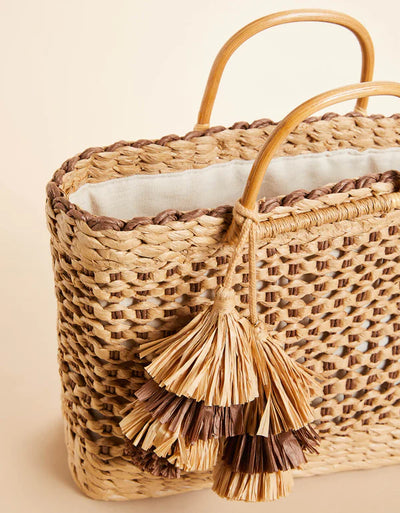 Spartina Papyrus Straw Basket Tote