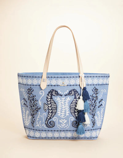 Spartina Fiesta Tote Seahorses