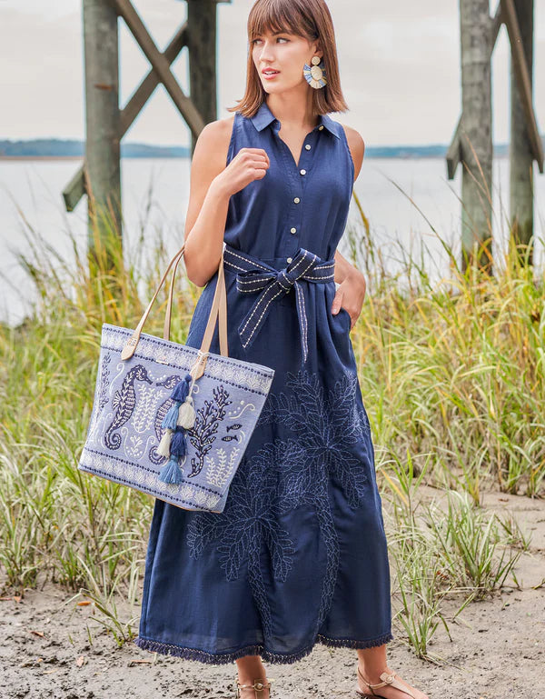 Spartina Fiesta Tote Seahorses