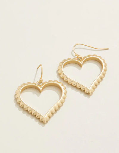 Spartina Scalloped Heart Earrings