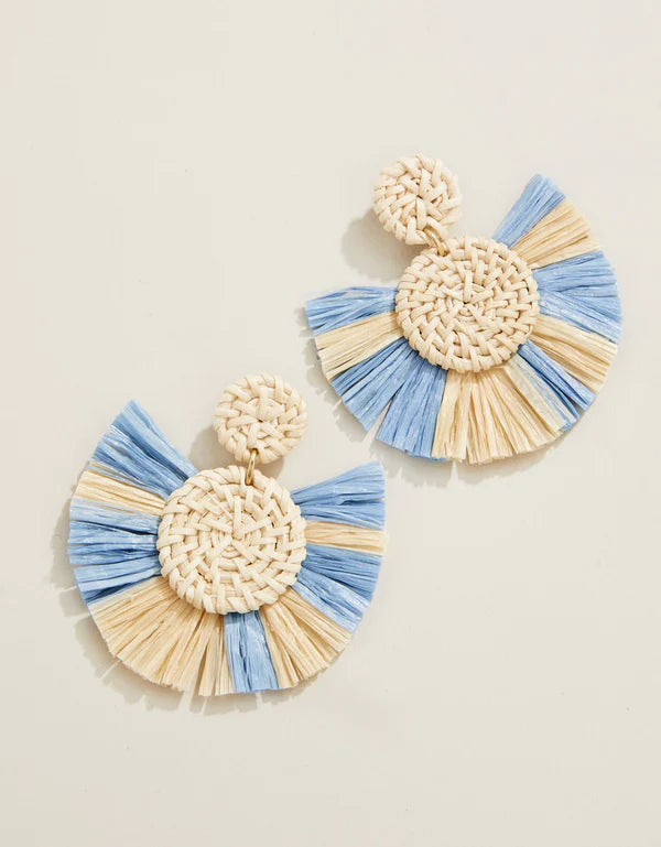 Spartina Callawassie Wicker Earrings Blue