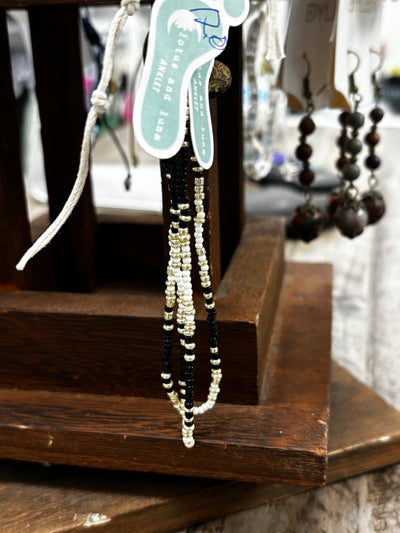 Lotus and Luna Beaded Anklet