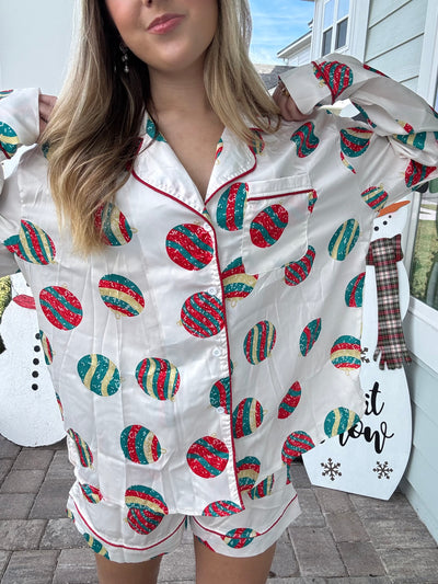 Christmas Satin Pajama Set