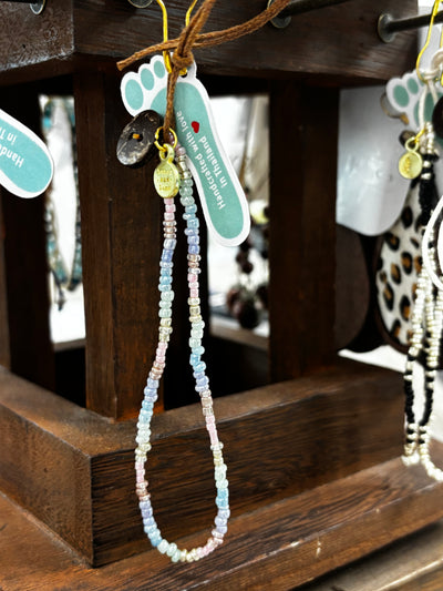 Lotus and Luna Beaded Anklet