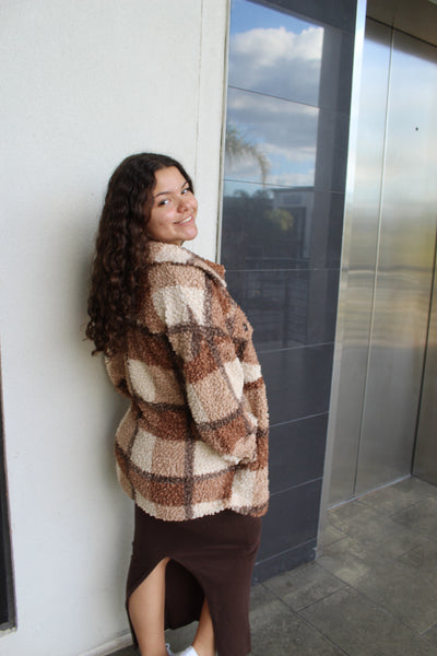 Sherpa Plaid Jacket