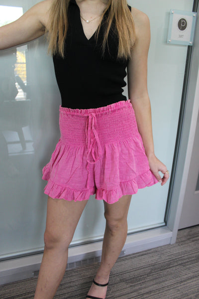 Ruffle Smocked Shorts