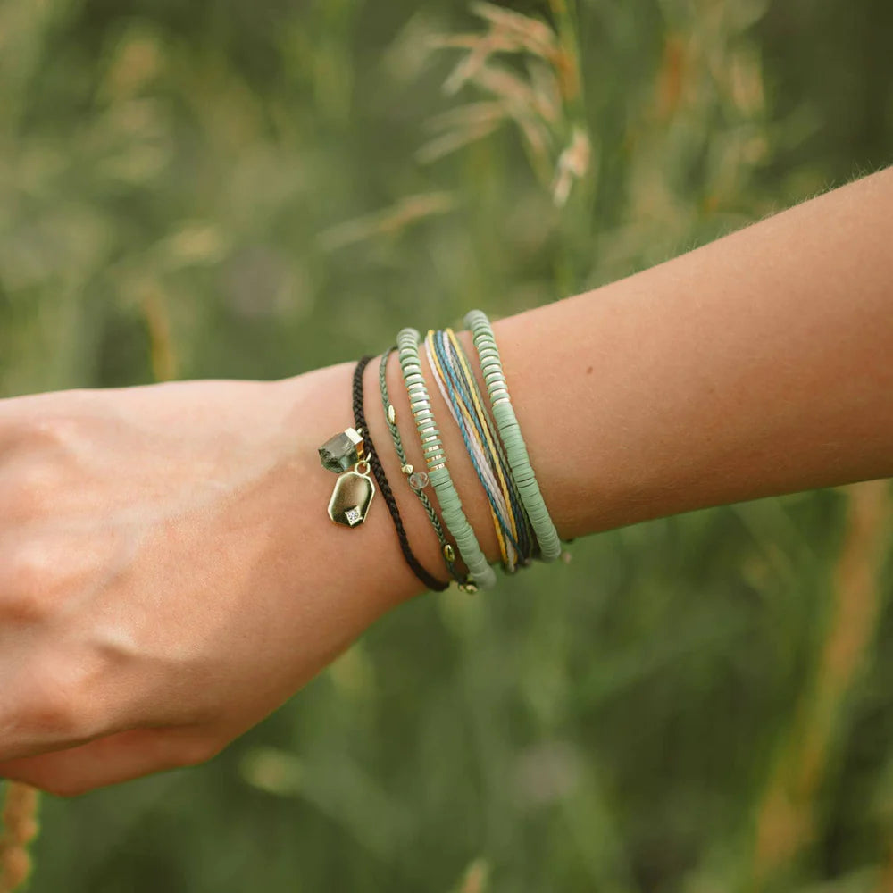 Pura Vida Heishi Disc & Metal Bracelet