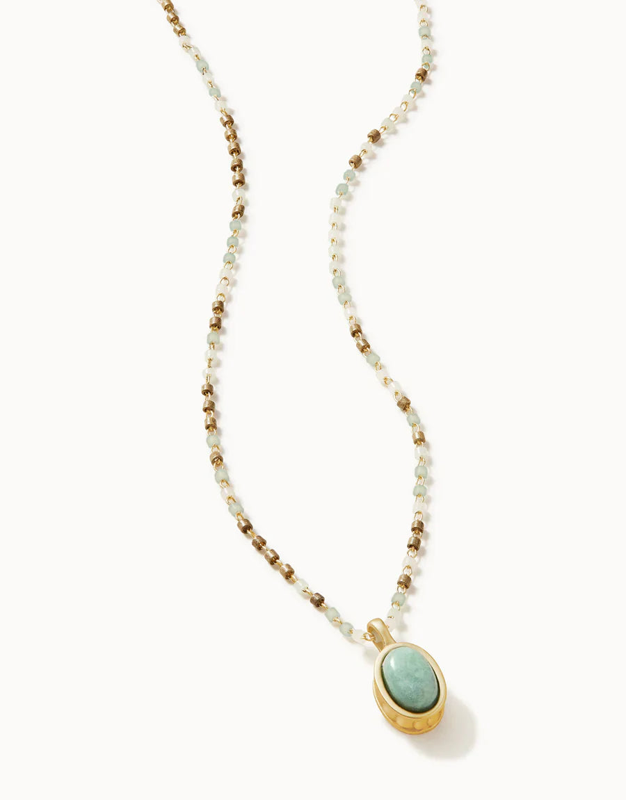 Naia Petite Beaded Necklace 16" Amazonite