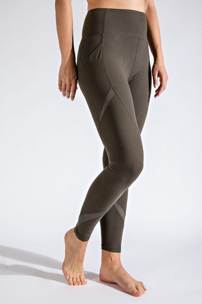 Mesh Full Length Leggings-Final Sale