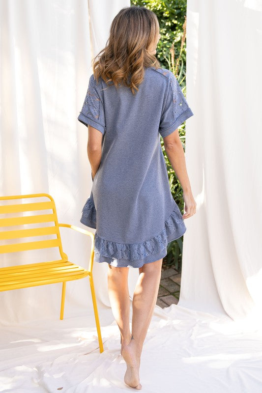 Short Sleeve Mini Dress- Final Sale