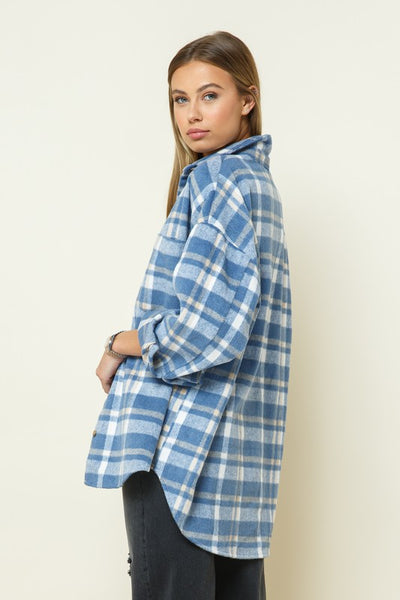 Oversized Button Down Wool Shacket-Final Sale - One Left