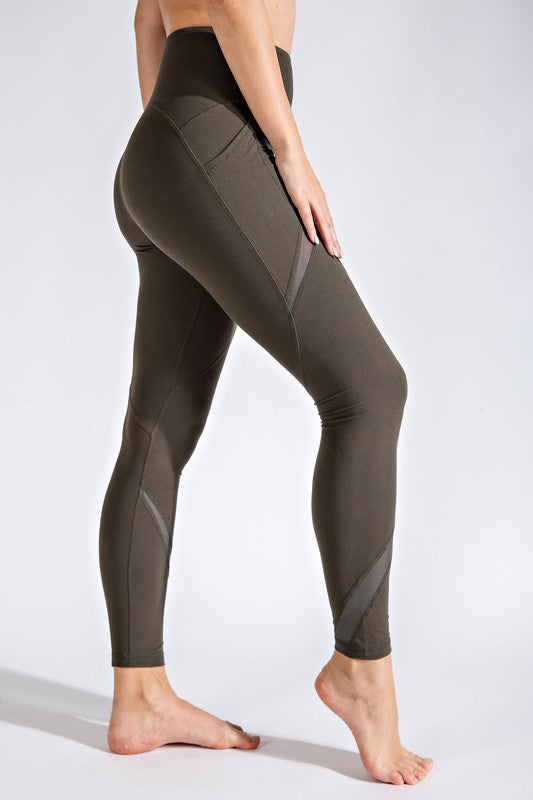 Mesh Full Length Leggings-Final Sale